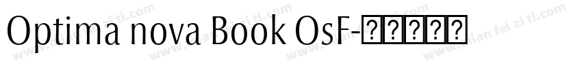 Optima nova Book OsF字体转换